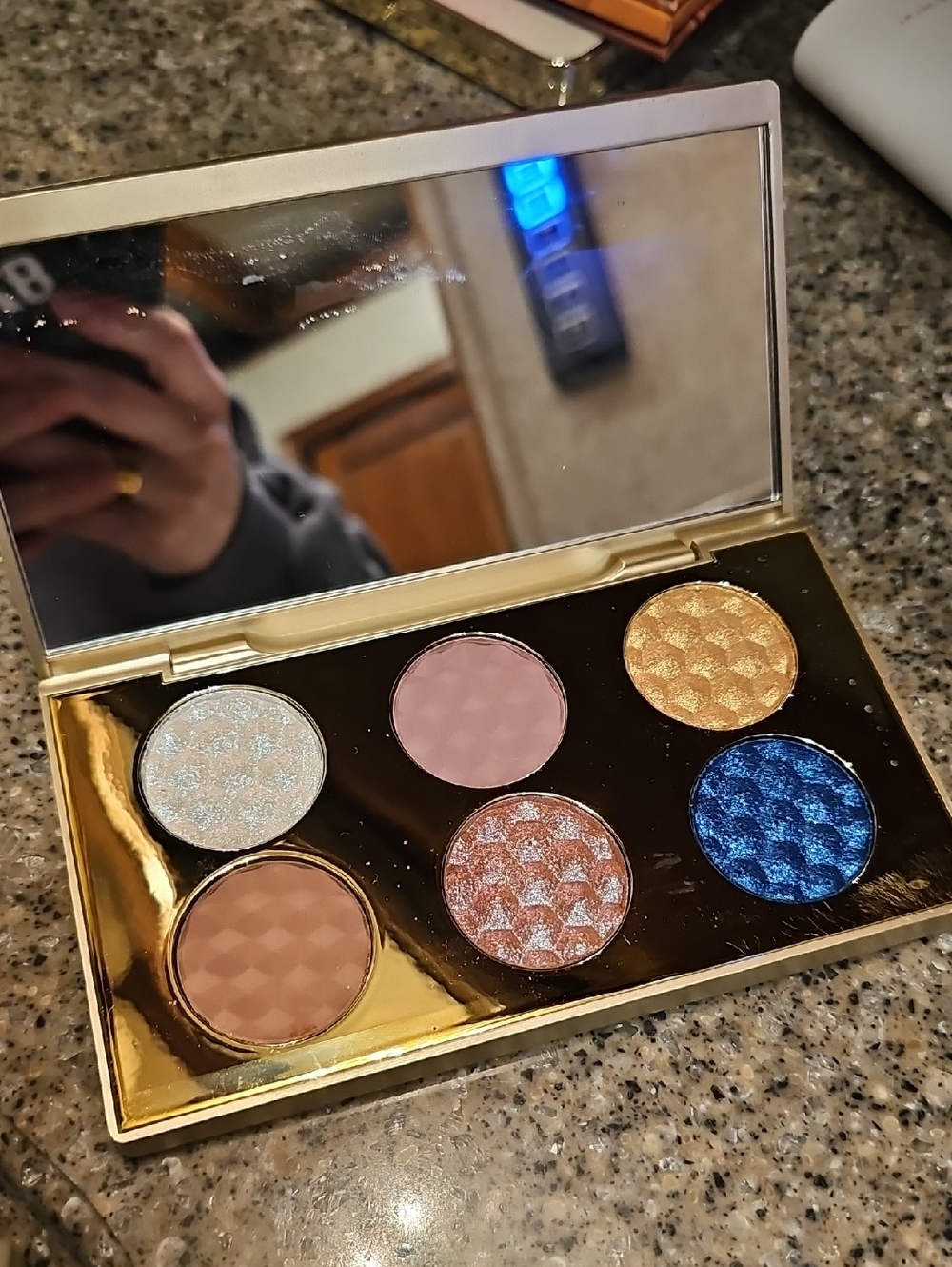 Stila Six-Color Eyeshadow Palette — Blue, Gold, Pink & Neutral Tones